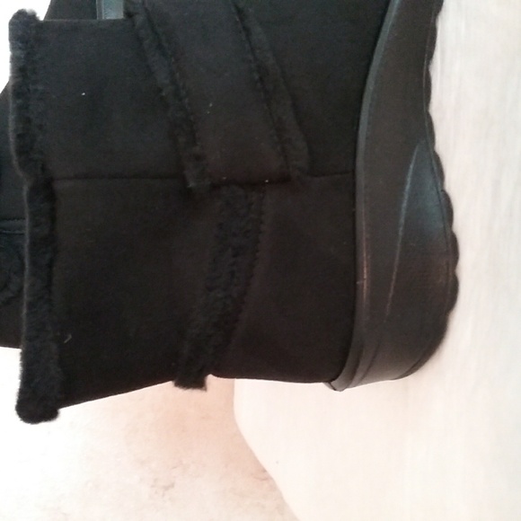 NIB BZEES Booties 7.5 W Black/Bows - Picture 2 of 8